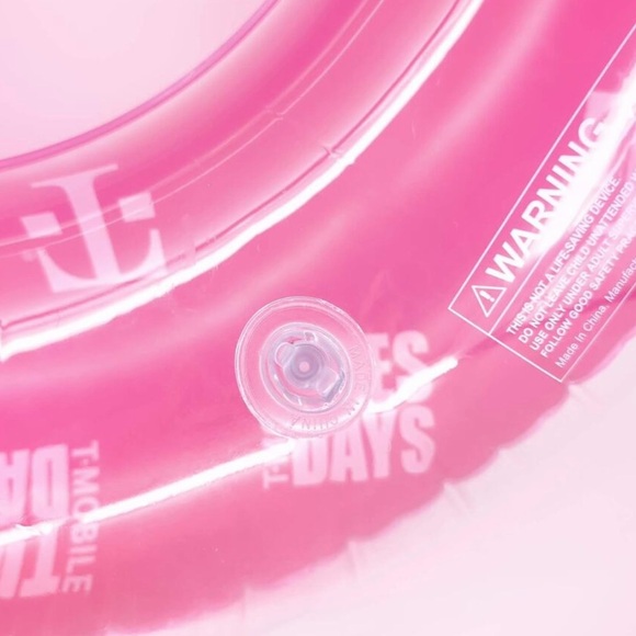 T-Mobile Logo Pink Inflatable Pool Float Tube - Picture 6 of 7